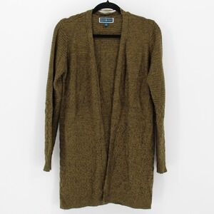 Karen Scott Olive Green Knit Cardigan Long‎ Sleeve Small S Casual